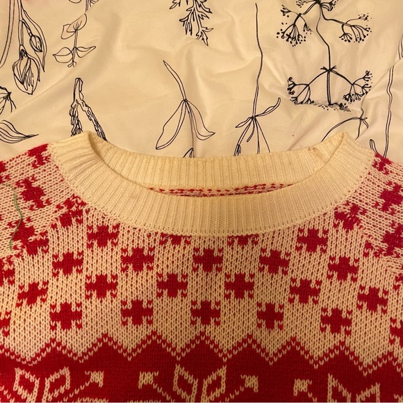 🎉❄️🎉HP🎉❄️🎉 EXLURA Red and White Snowflake Ugly Christmas Sweater - size XL - Picture 11 of 11
